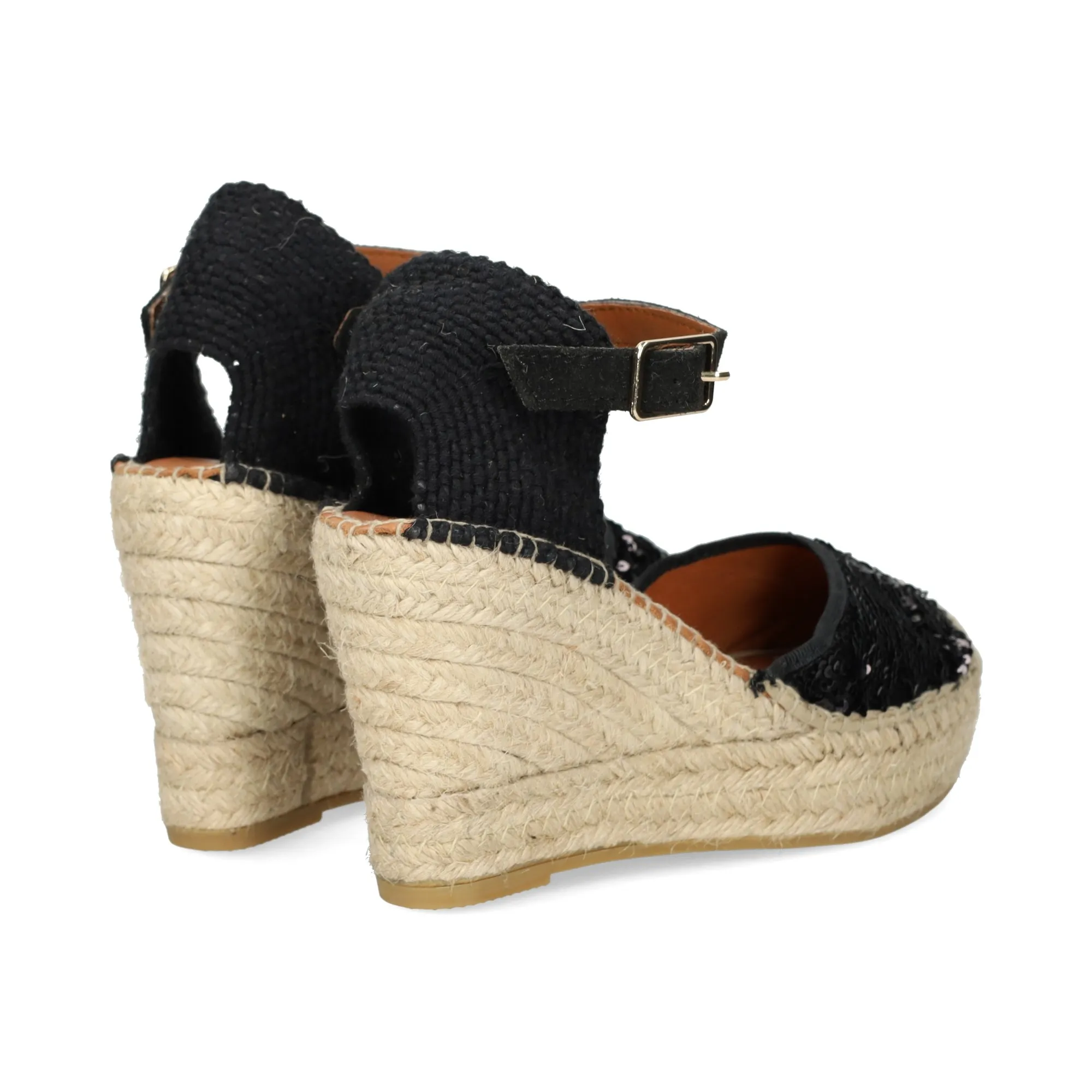 VIGUERA Zapatos cuña NEGRO