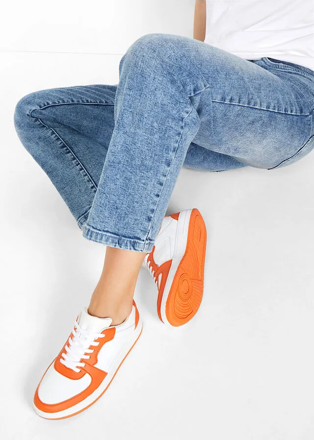 ZAPATILLAS CON PLATAFORMA BLANCONARANJA