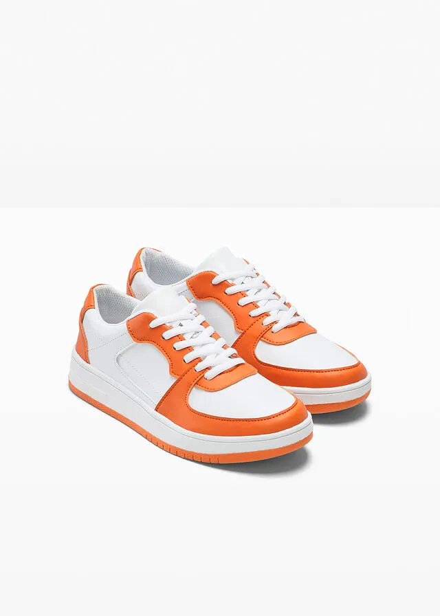 ZAPATILLAS CON PLATAFORMA BLANCONARANJA