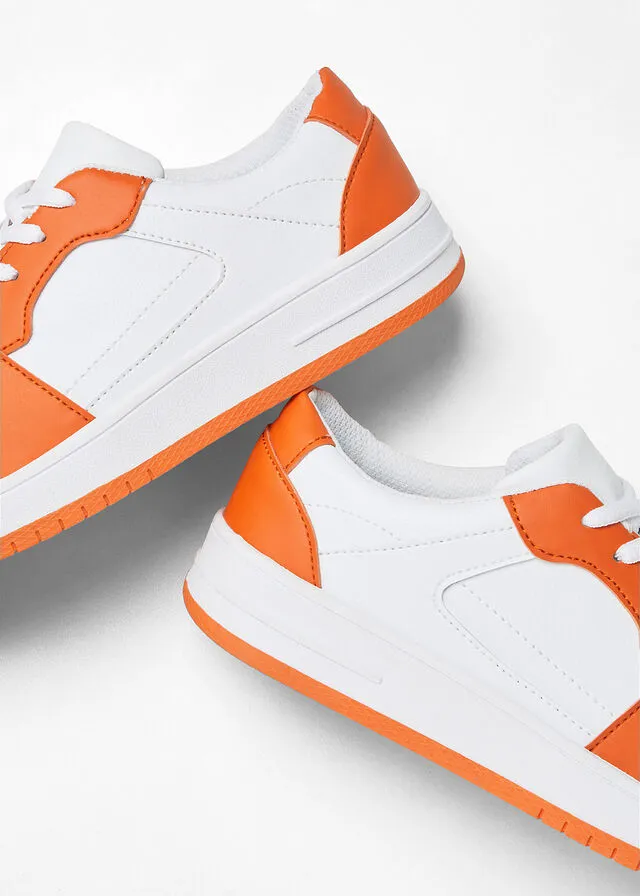 ZAPATILLAS CON PLATAFORMA BLANCONARANJA