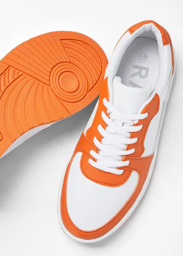 ZAPATILLAS CON PLATAFORMA BLANCONARANJA