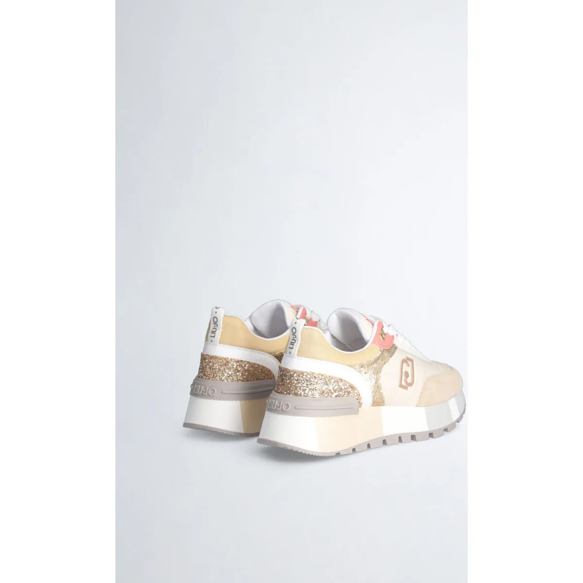 Zapatillas con plataforma, brillos y lentejuelas