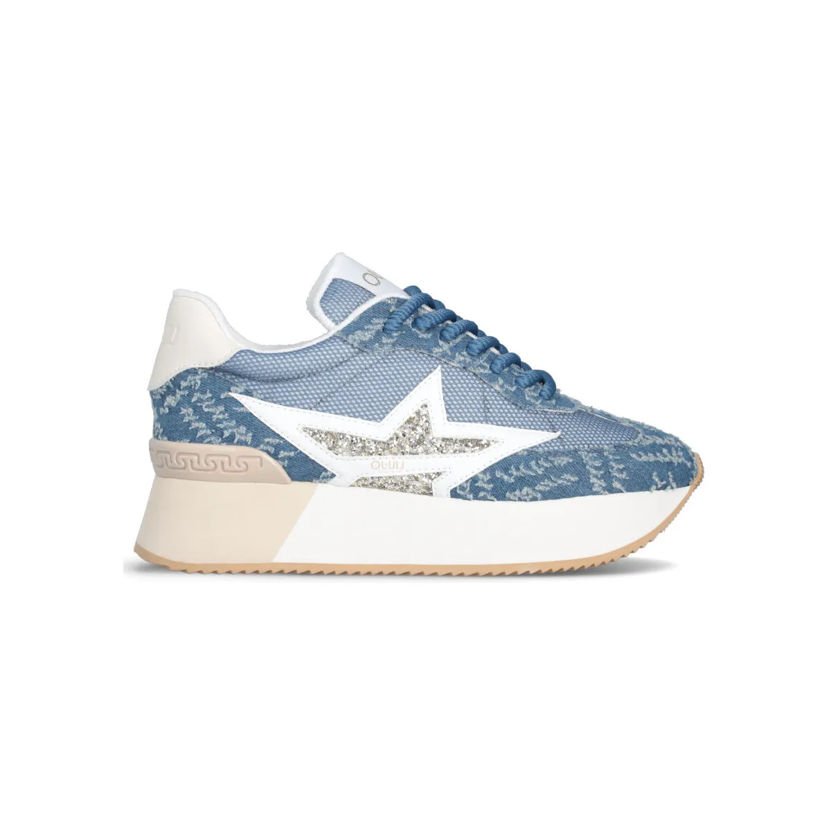 Zapatillas con plataforma de denim