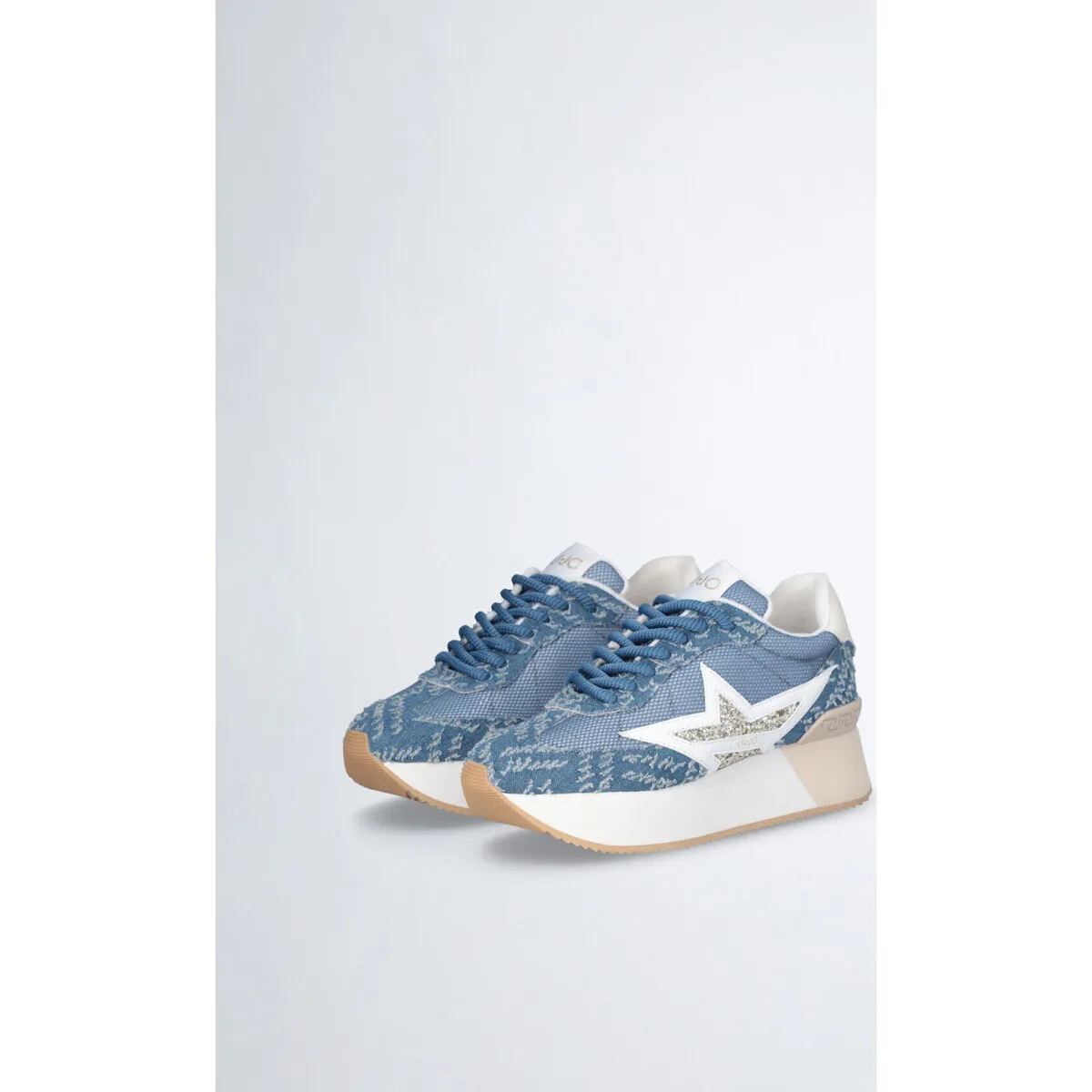 Zapatillas con plataforma de denim