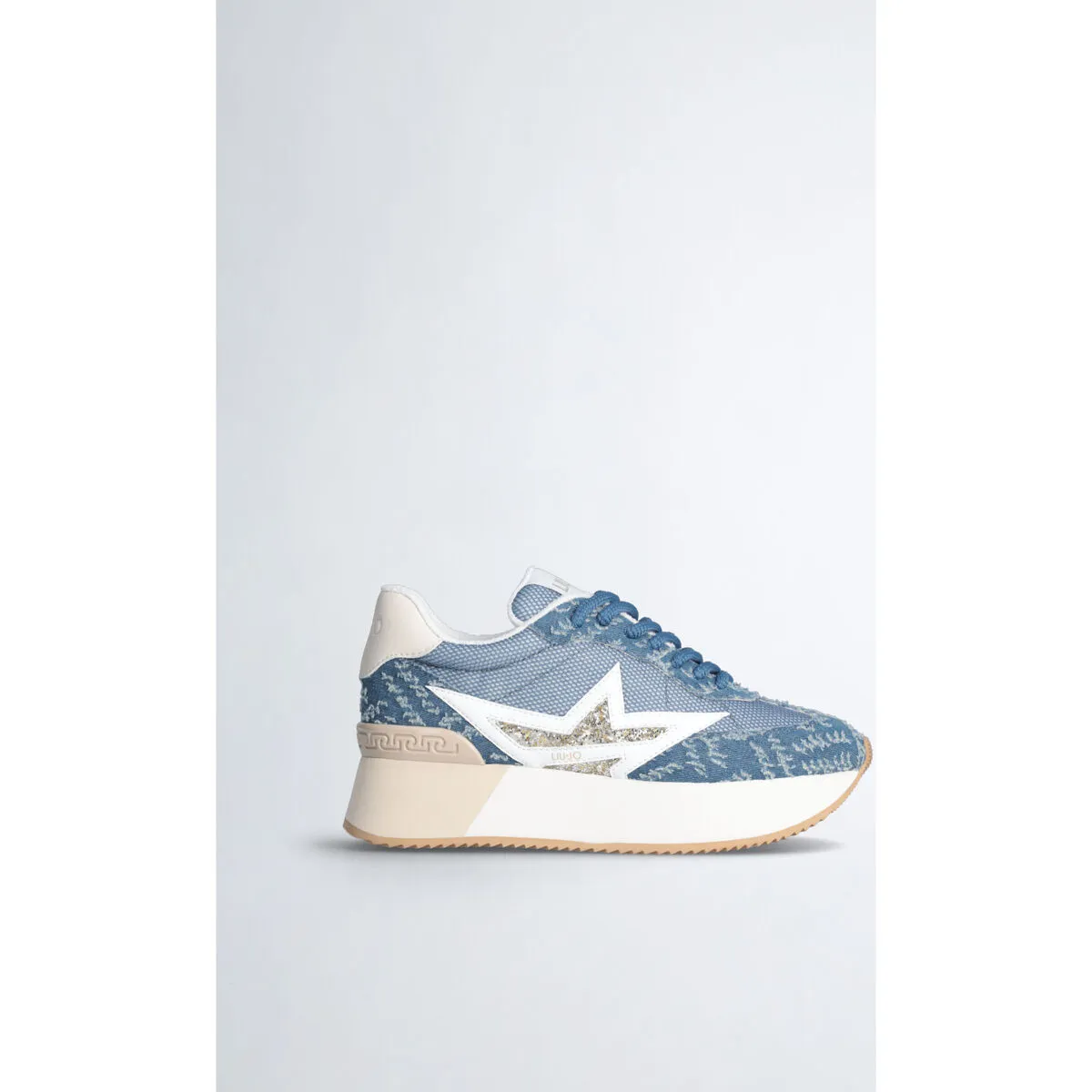 Zapatillas con plataforma de denim