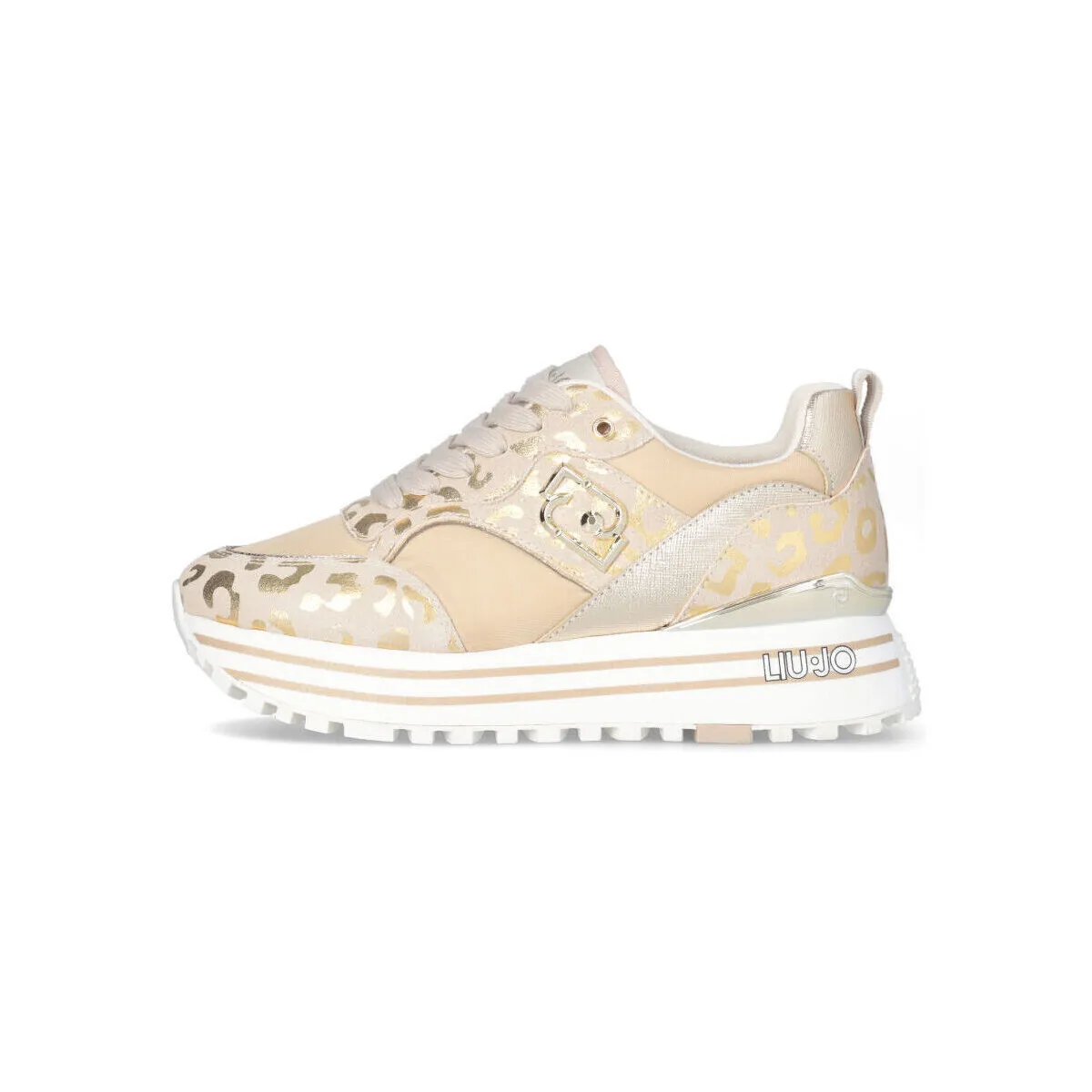 Zapatillas con plataforma y estampado animal