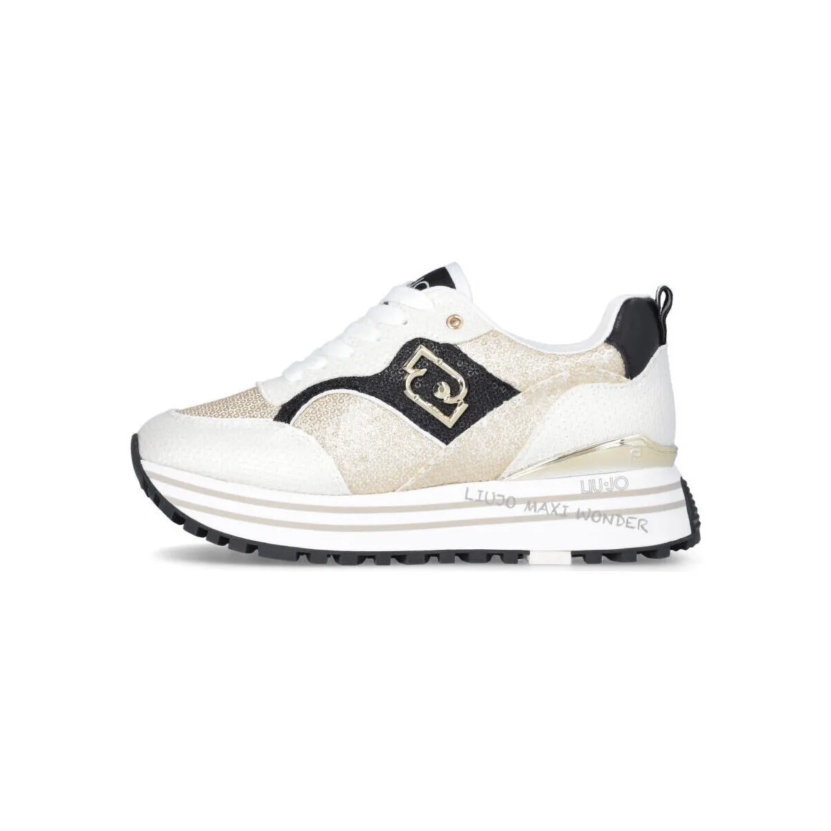 Zapatillas con plataforma y lentejuelas brillantes