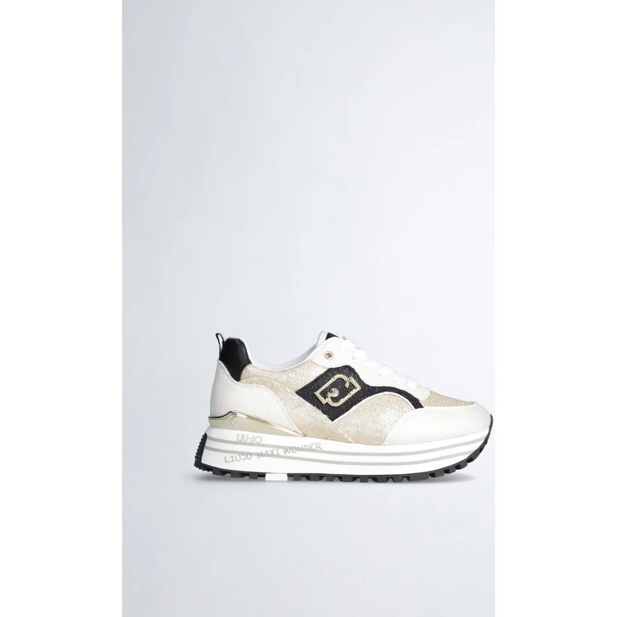 Zapatillas con plataforma y lentejuelas brillantes