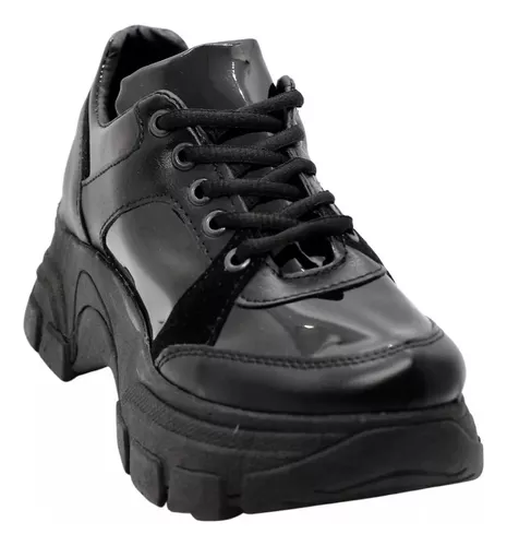 Zapatillas De Mujer Plataforma Con Detalle Charol Art3000