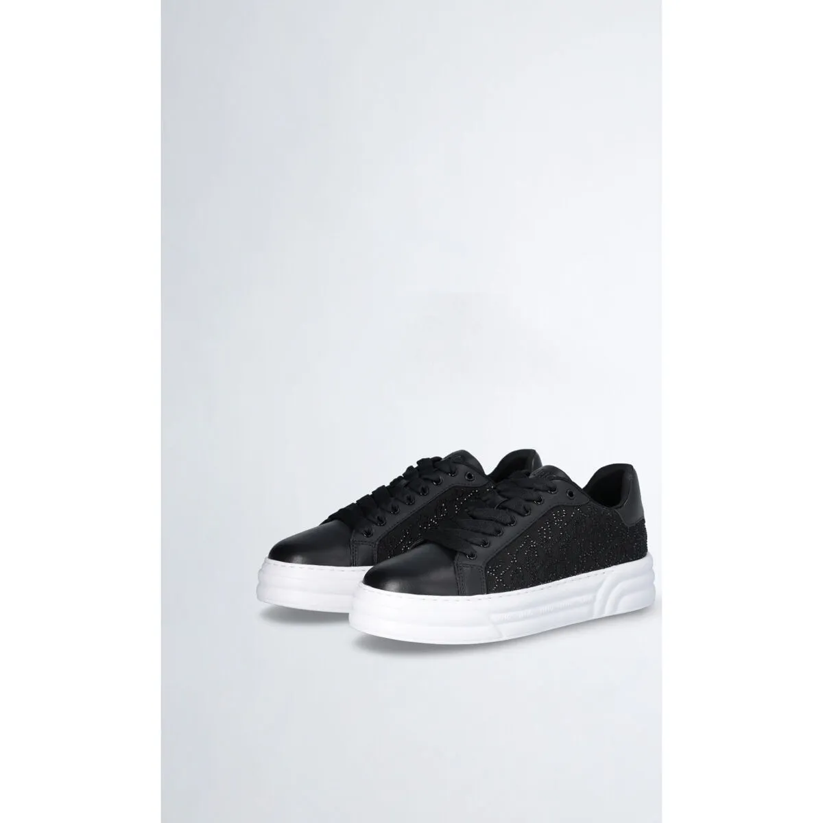 Zapatillas de plataforma con logotipo con strass