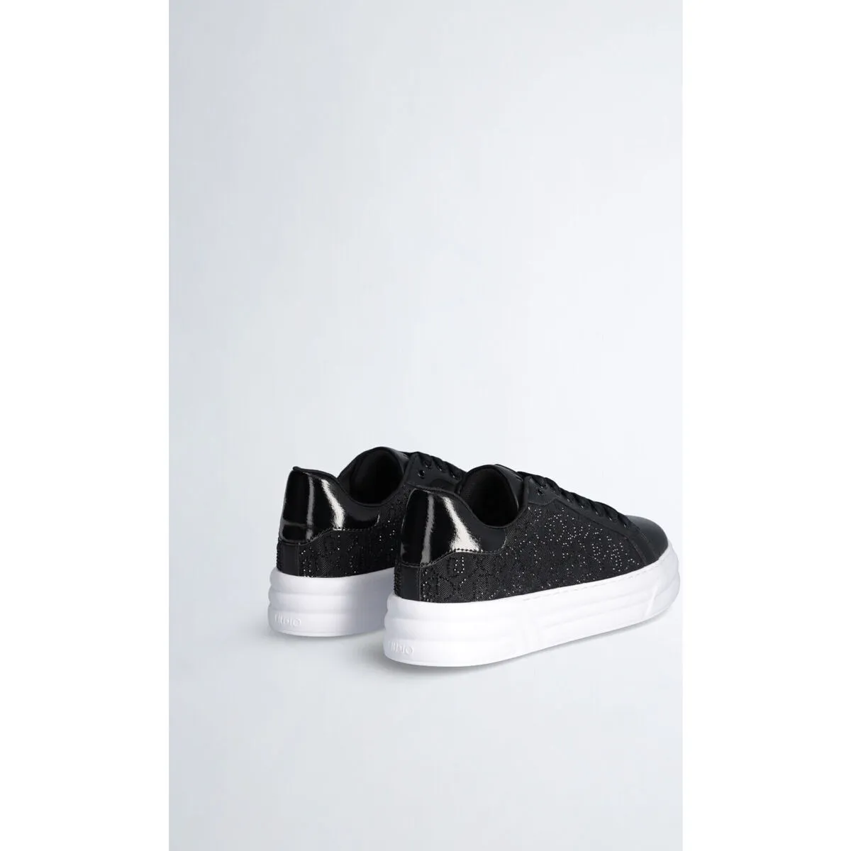 Zapatillas de plataforma con logotipo con strass