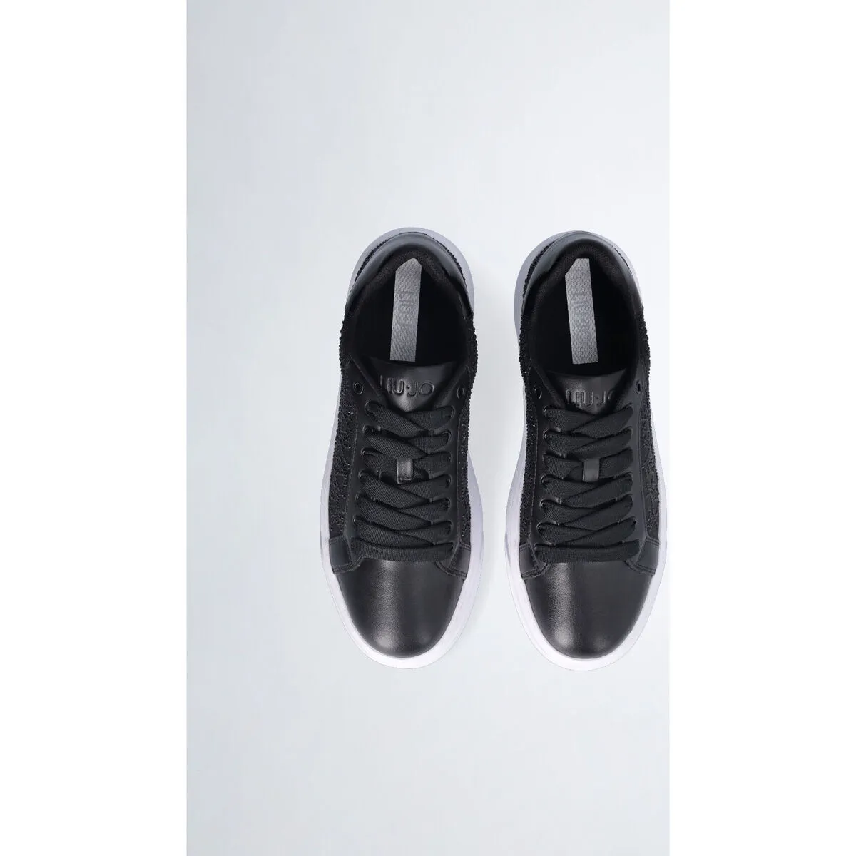 Zapatillas de plataforma con logotipo con strass