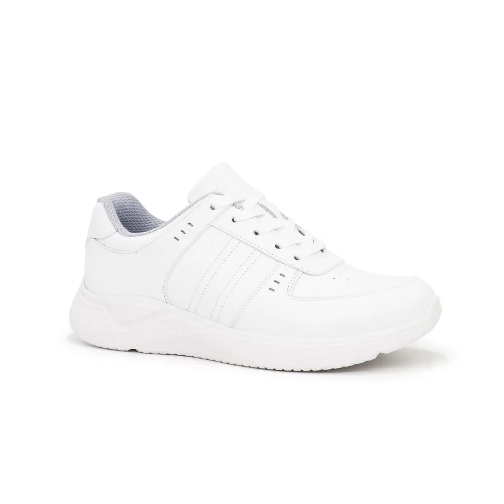ZAPATILLAS ESCOLARES DE CUERO PARA NIñOS PAR&SS JA24CG800J BLANCO
