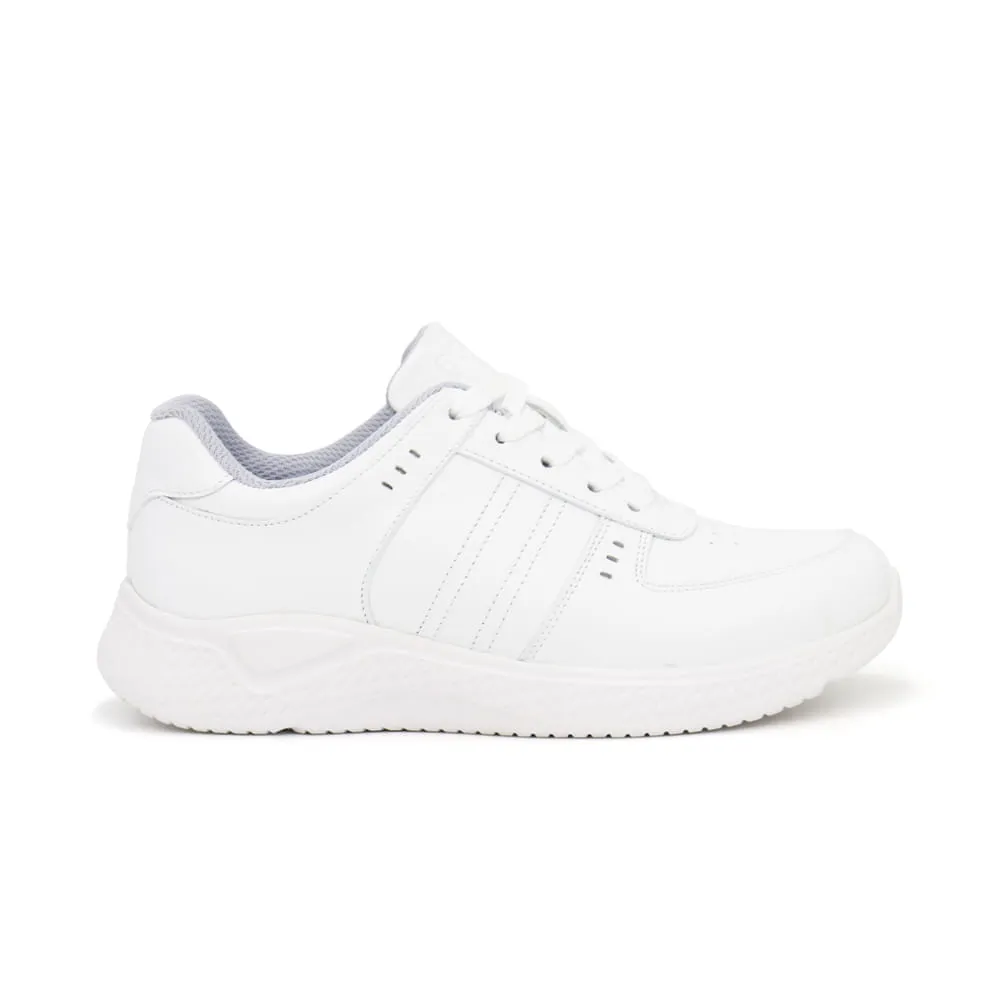 ZAPATILLAS ESCOLARES DE CUERO PARA NIñOS PAR&SS JA24CG800J BLANCO