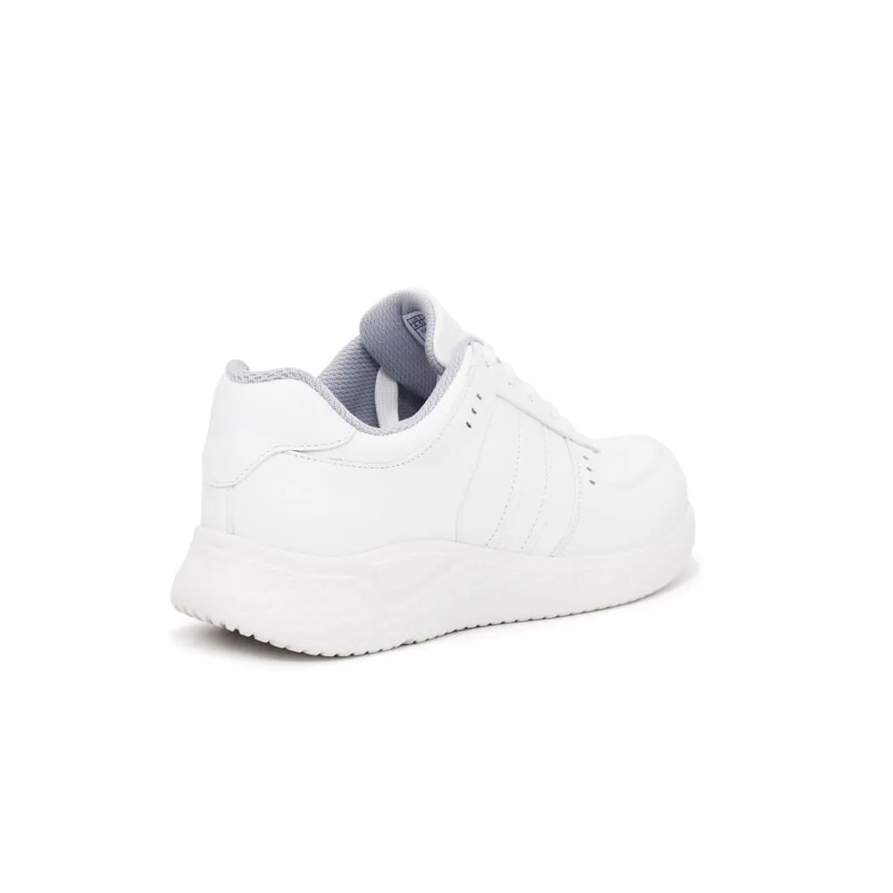 ZAPATILLAS ESCOLARES DE CUERO PARA NIñOS PAR&SS JA24CG800J BLANCO