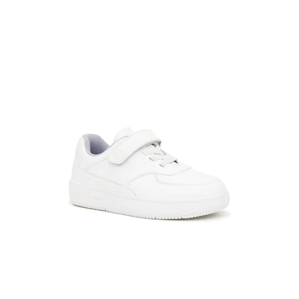 ZAPATILLAS ESCOLARES DE CUERO PARA NIñOS PAR&SS JA24CG818N BLANCO