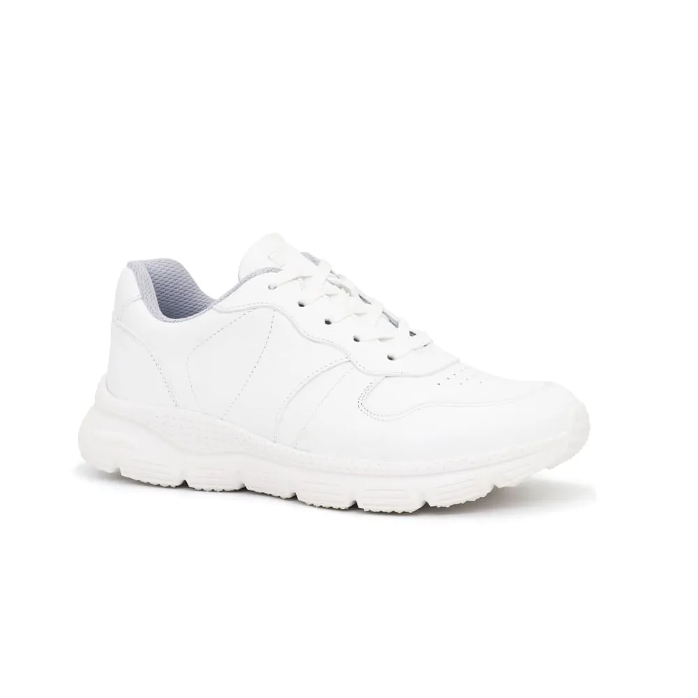 ZAPATILLAS ESCOLARES DE CUERO PARA NIñOS PAR&SS JA24CG820 BLANCO