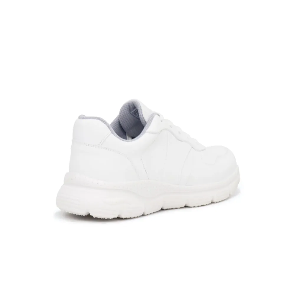 ZAPATILLAS ESCOLARES DE CUERO PARA NIñOS PAR&SS JA24CG820 BLANCO