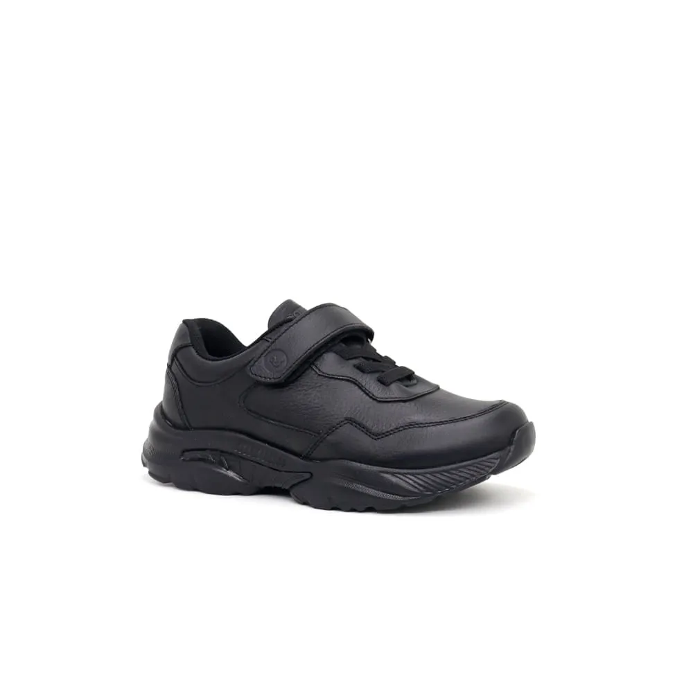 ZAPATILLAS ESCOLARES DE CUERO PARA NIñOS PAR&SS JA24CG825 NEGRO