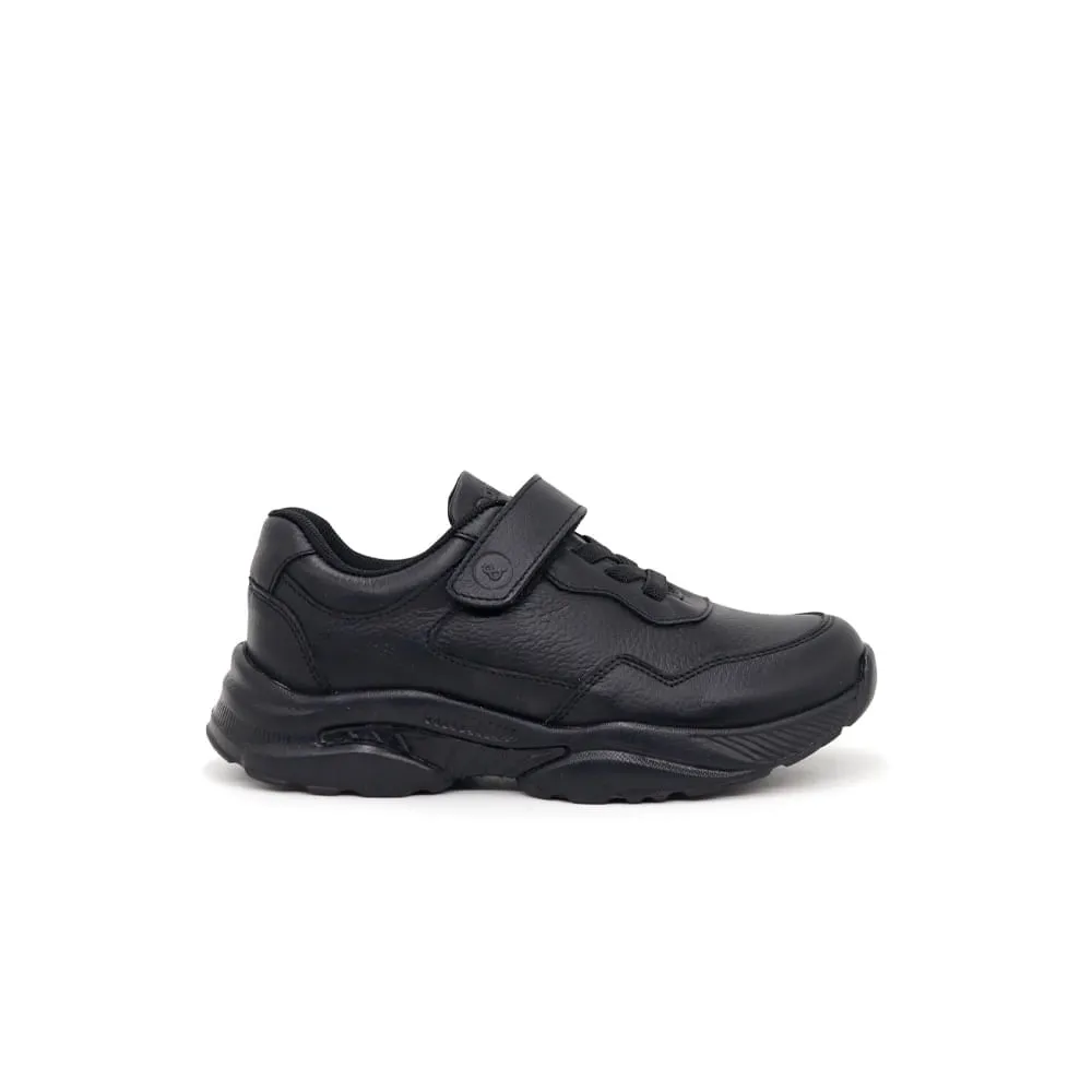 ZAPATILLAS ESCOLARES DE CUERO PARA NIñOS PAR&SS JA24CG825 NEGRO