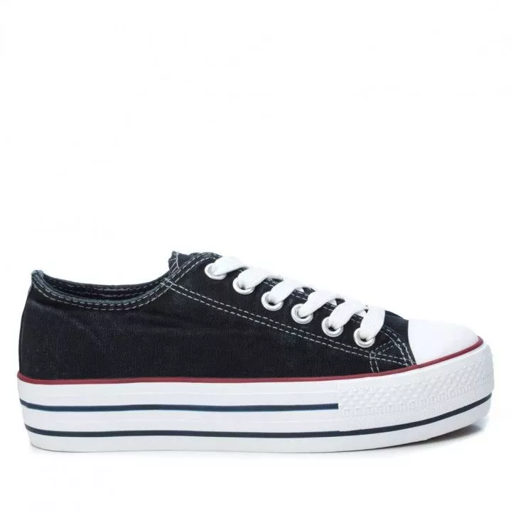 Zapatillas lona Refresh con plataforma negras