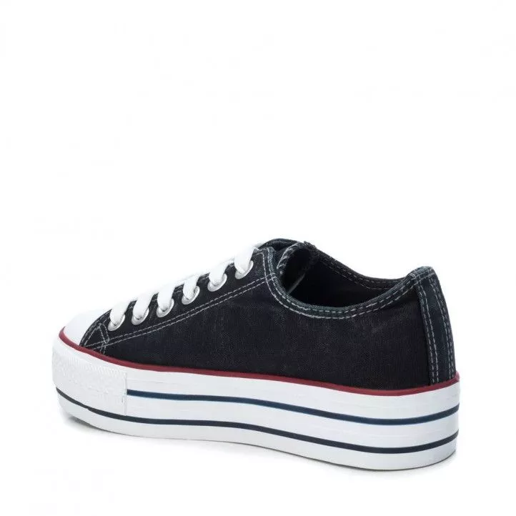 Zapatillas lona Refresh con plataforma negras