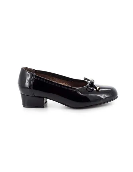zapato agustinas de piel charol negro 7099