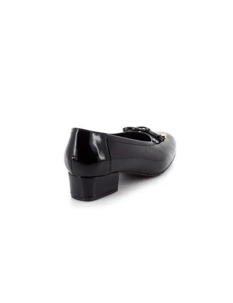 zapato agustinas de piel charol negro 7099