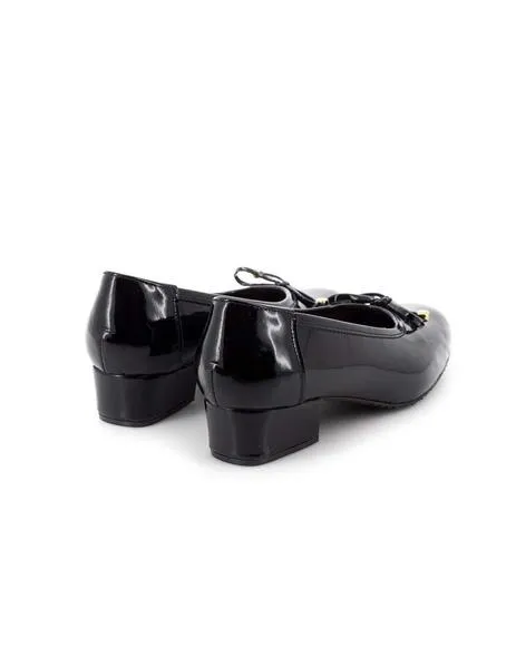 zapato agustinas de piel charol negro 7099