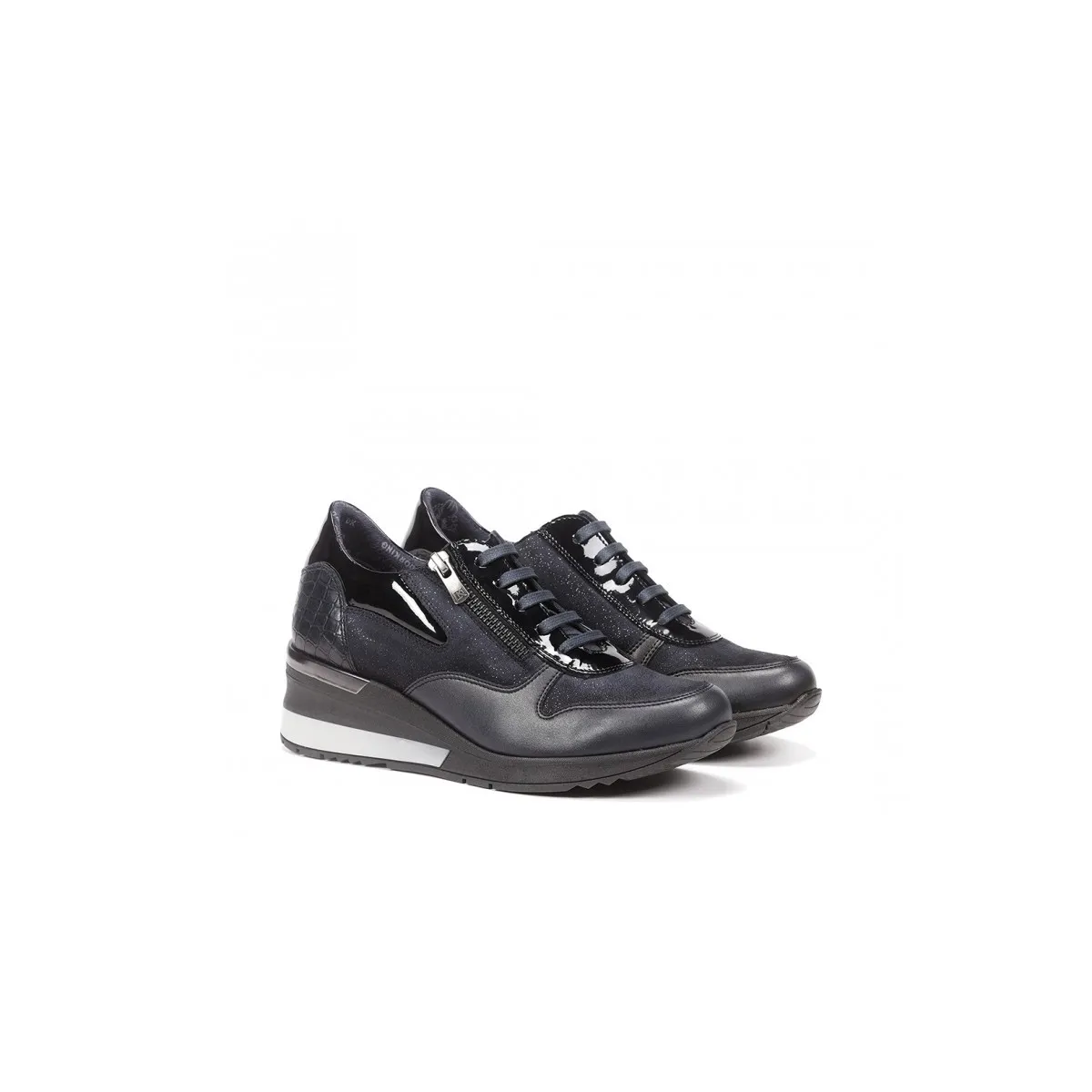 Zapato Deportivo Dorking by Fluchos con Cuña de MujerCintia en Negro D8590