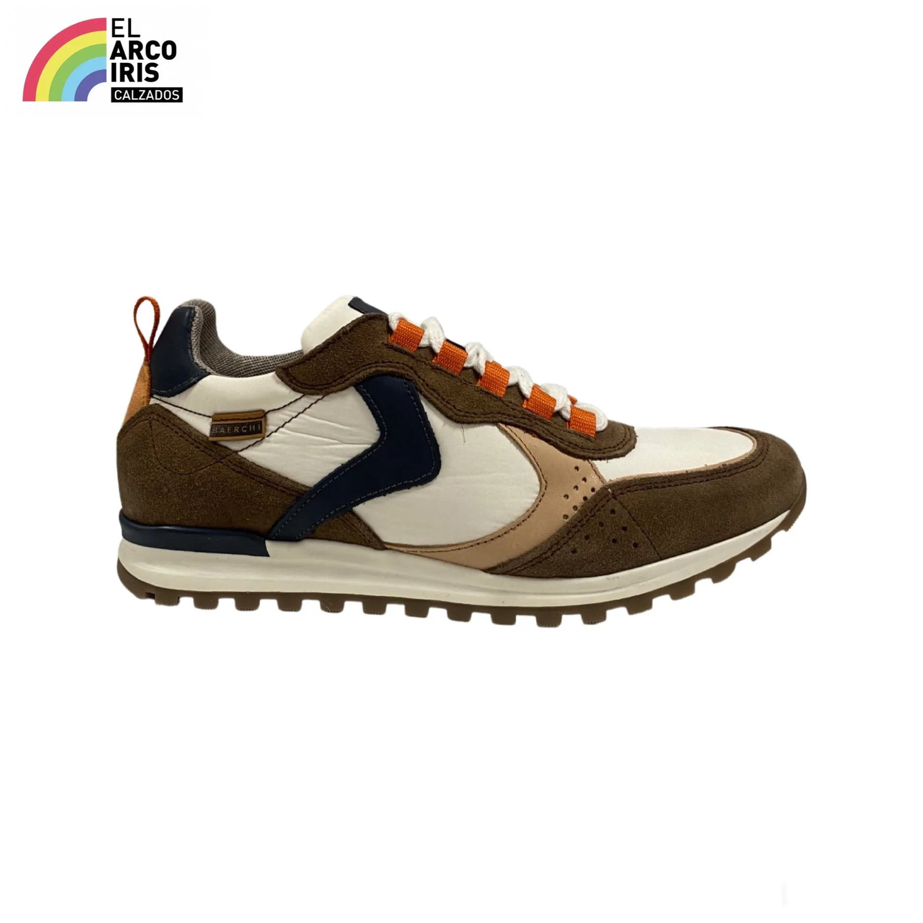 ZAPATO HOMBRE BAERCHI 5021 BLANCO/TAUPE