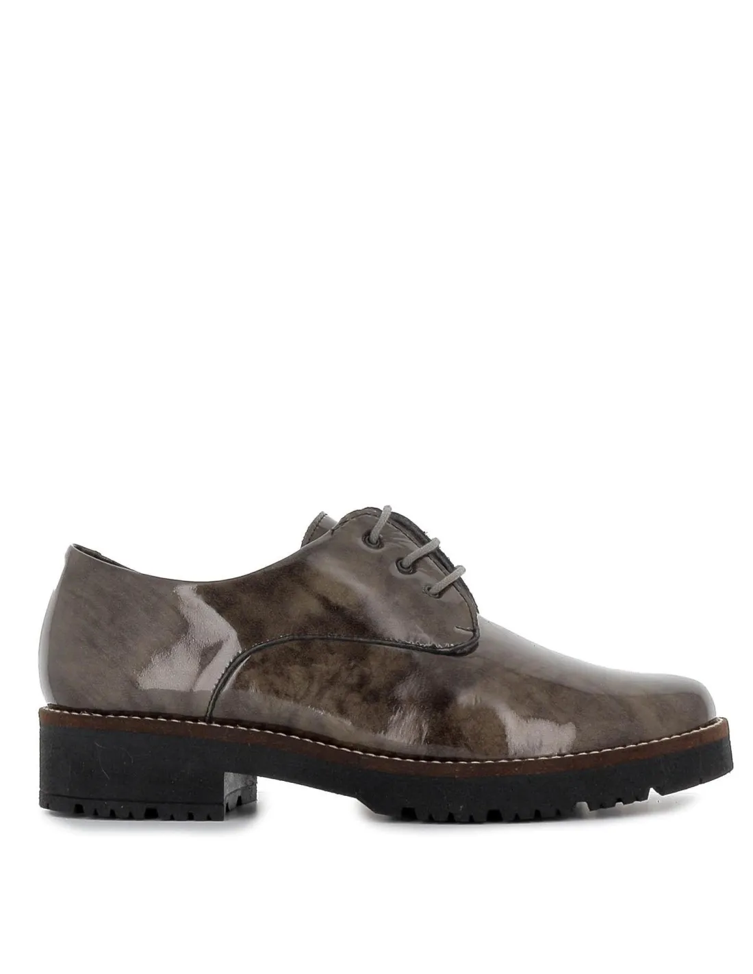 Zapato plano de charol degradado gris con cuña ligera coco charol mujer Pitillos