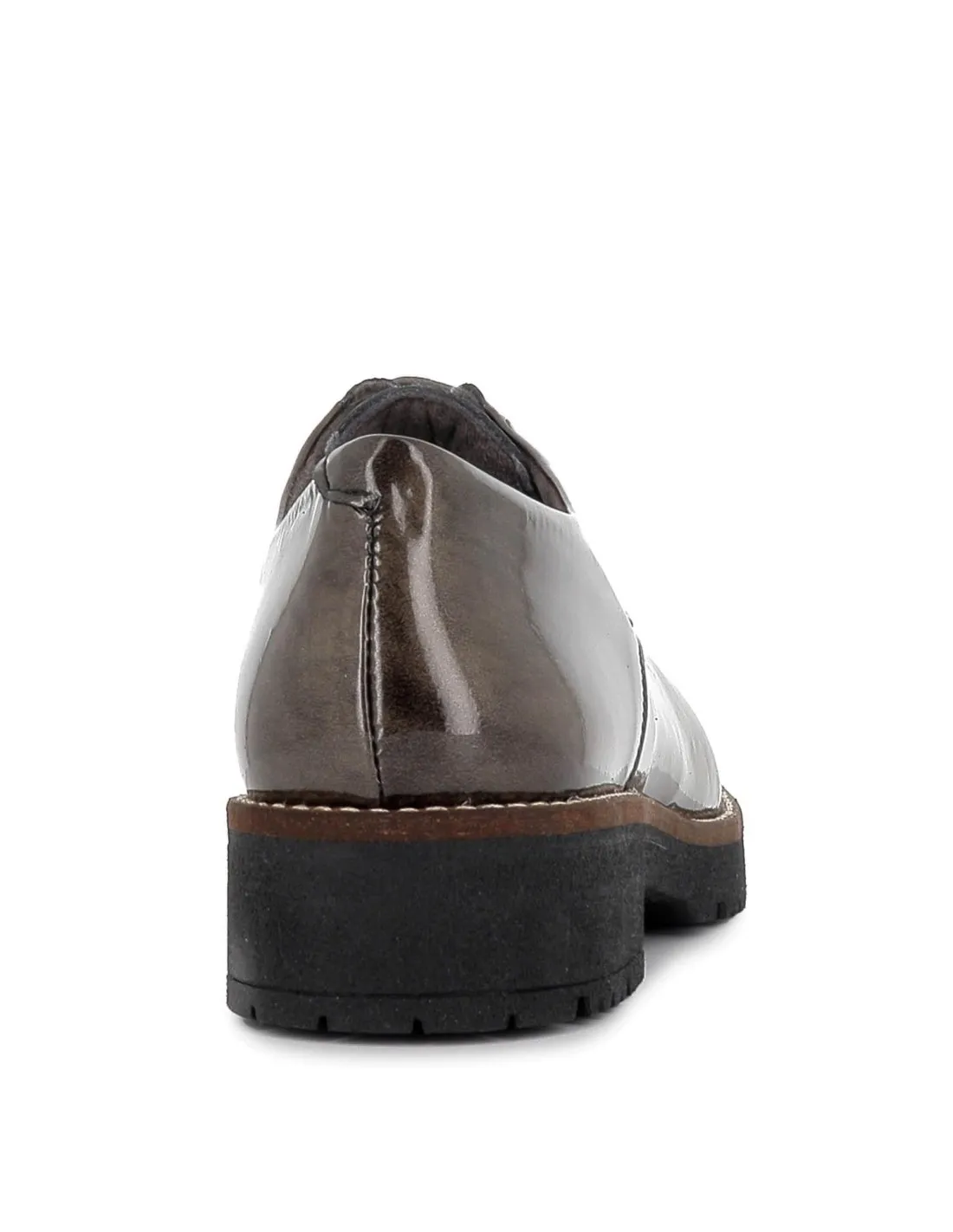 Zapato plano de charol degradado gris con cuña ligera coco charol mujer Pitillos