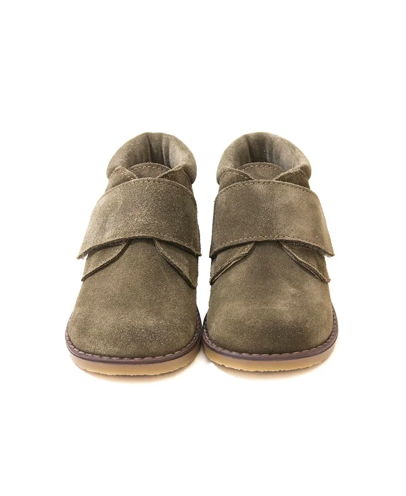 Zapatos Bebe Niño Ante Caqui