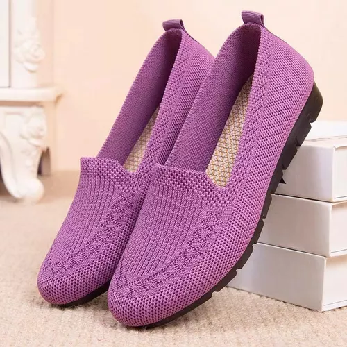 Zapatos Casuales De Tela Para Mujer Transpirables Y Cómodos.