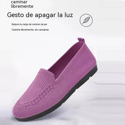 Zapatos Casuales De Tela Para Mujer Transpirables Y Cómodos.
