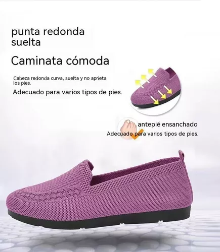 Zapatos Casuales De Tela Para Mujer Transpirables Y Cómodos.