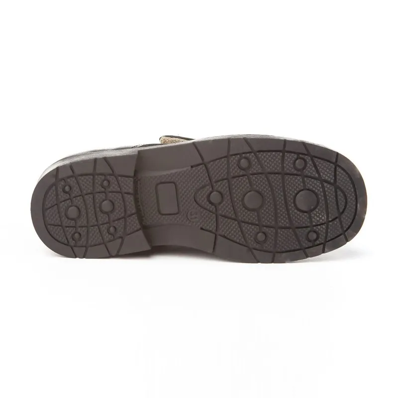 Zapatos Colegiales Niño Piel Velcro 435 Negro, de Angelitos