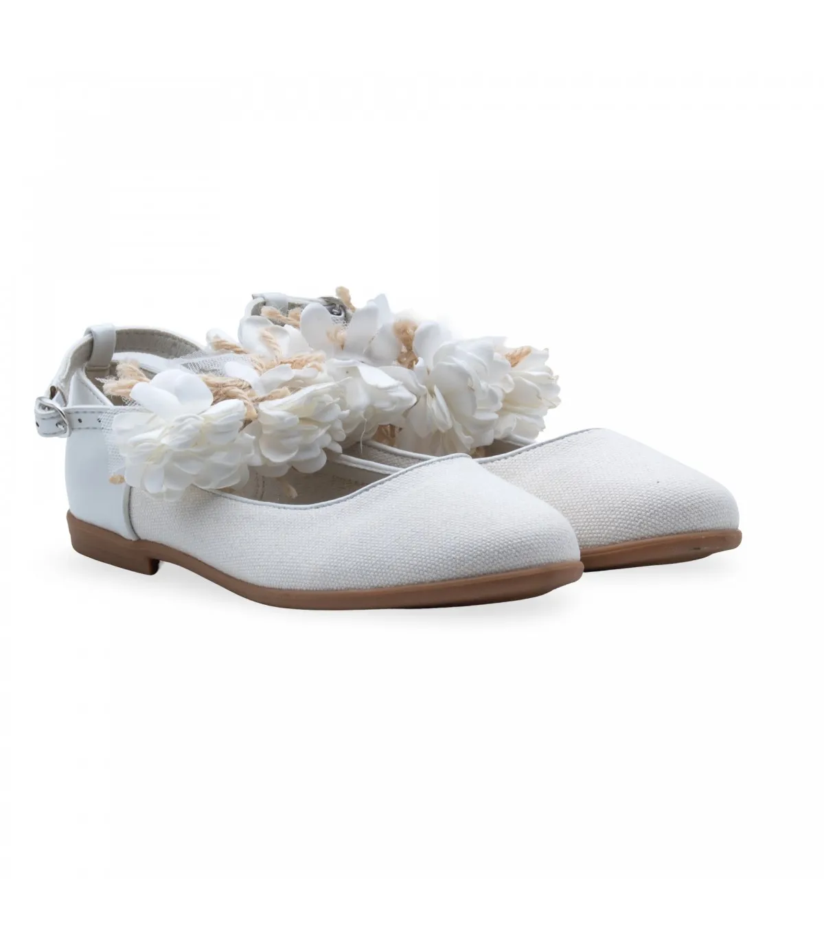 ZAPATOS COMUNIÓN NIÑA DOSPIES FLOR F24115