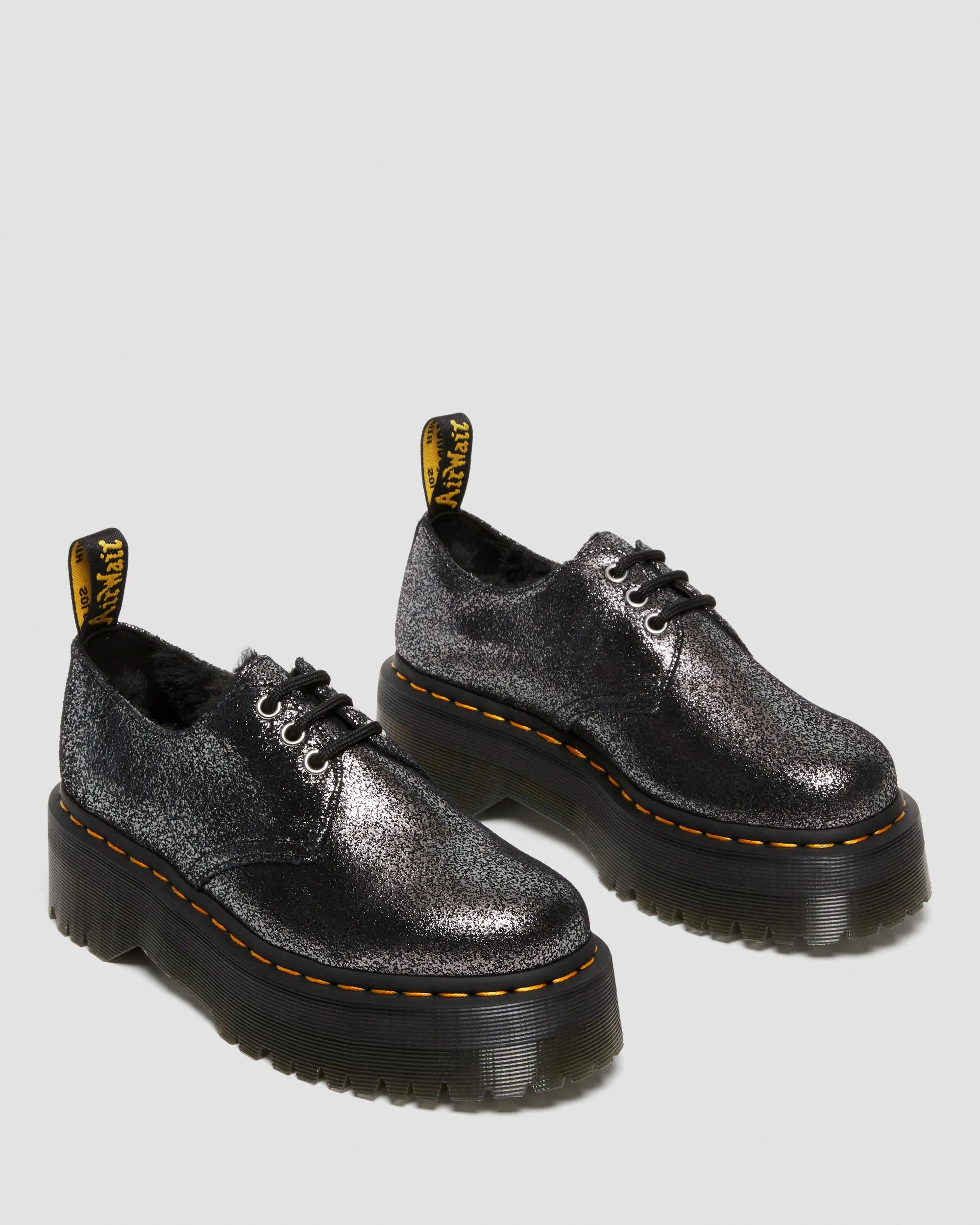 Zapatos Con Plataforma 1461 Metalizados Con Forro Sintético