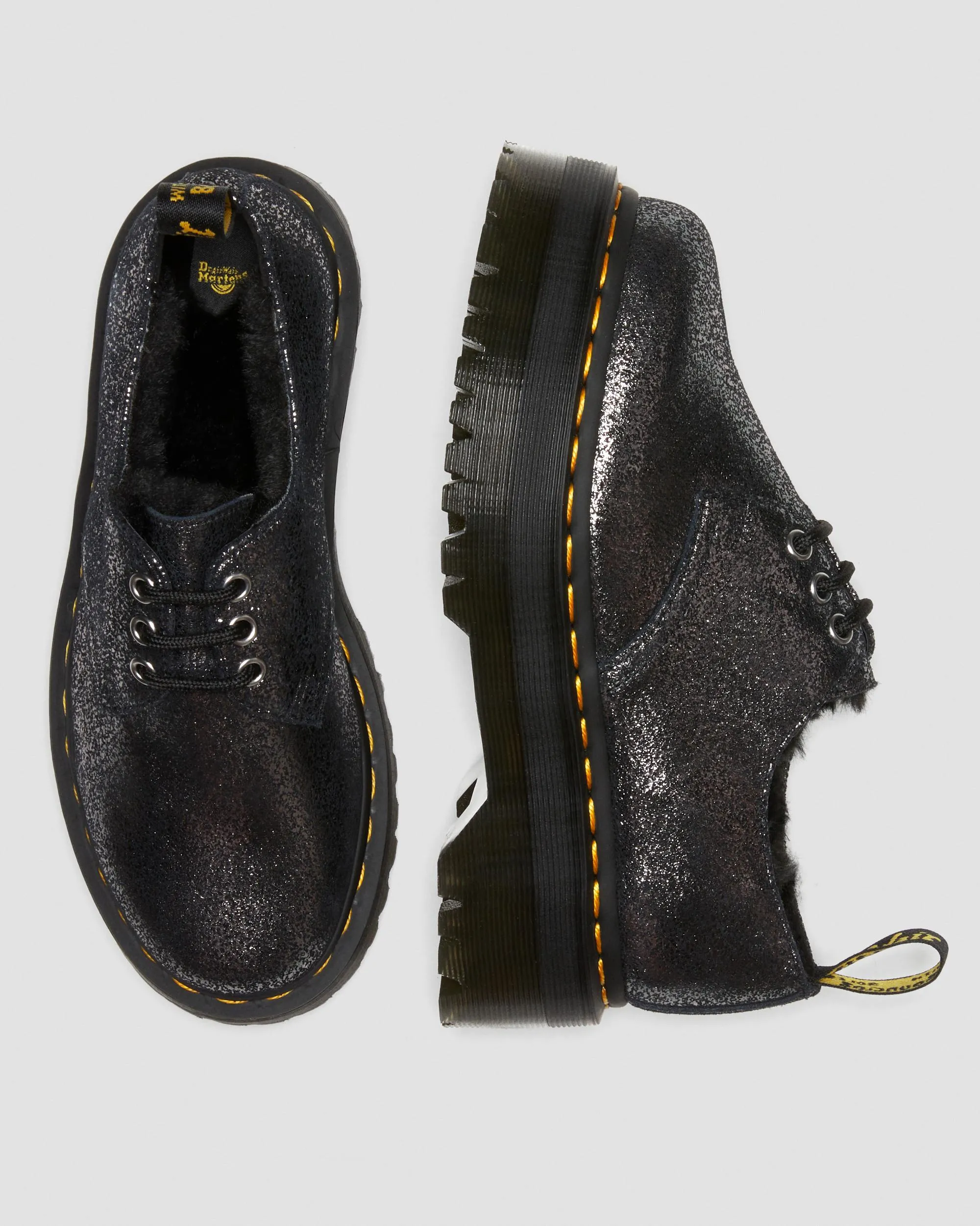 Zapatos Con Plataforma 1461 Metalizados Con Forro Sintético