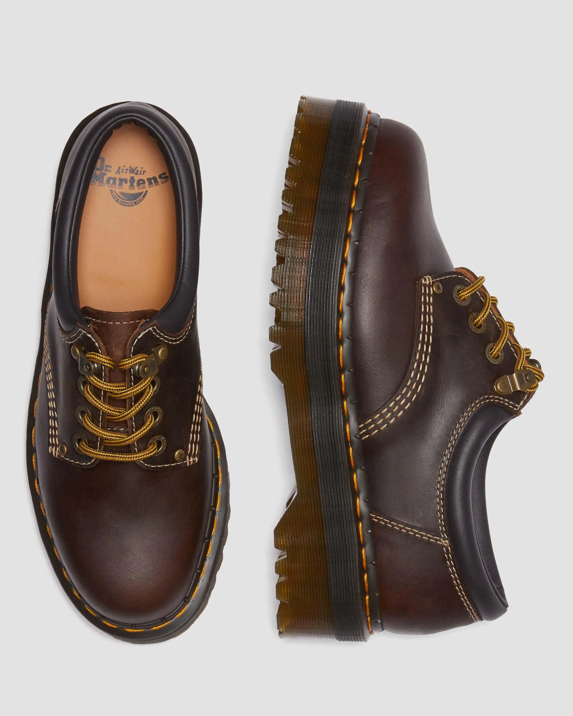 Zapatos con plataforma 8053 Quad II de piel Crazy Horse