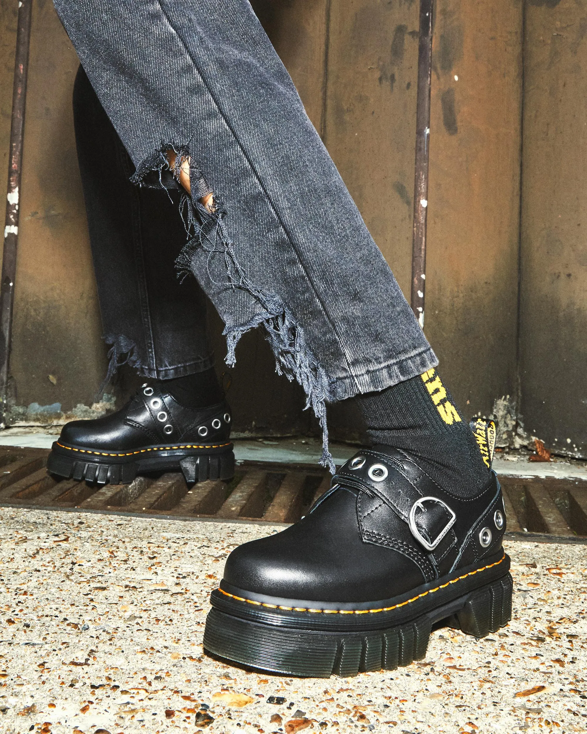 Zapatos con plataforma Audrick Hardware de piel