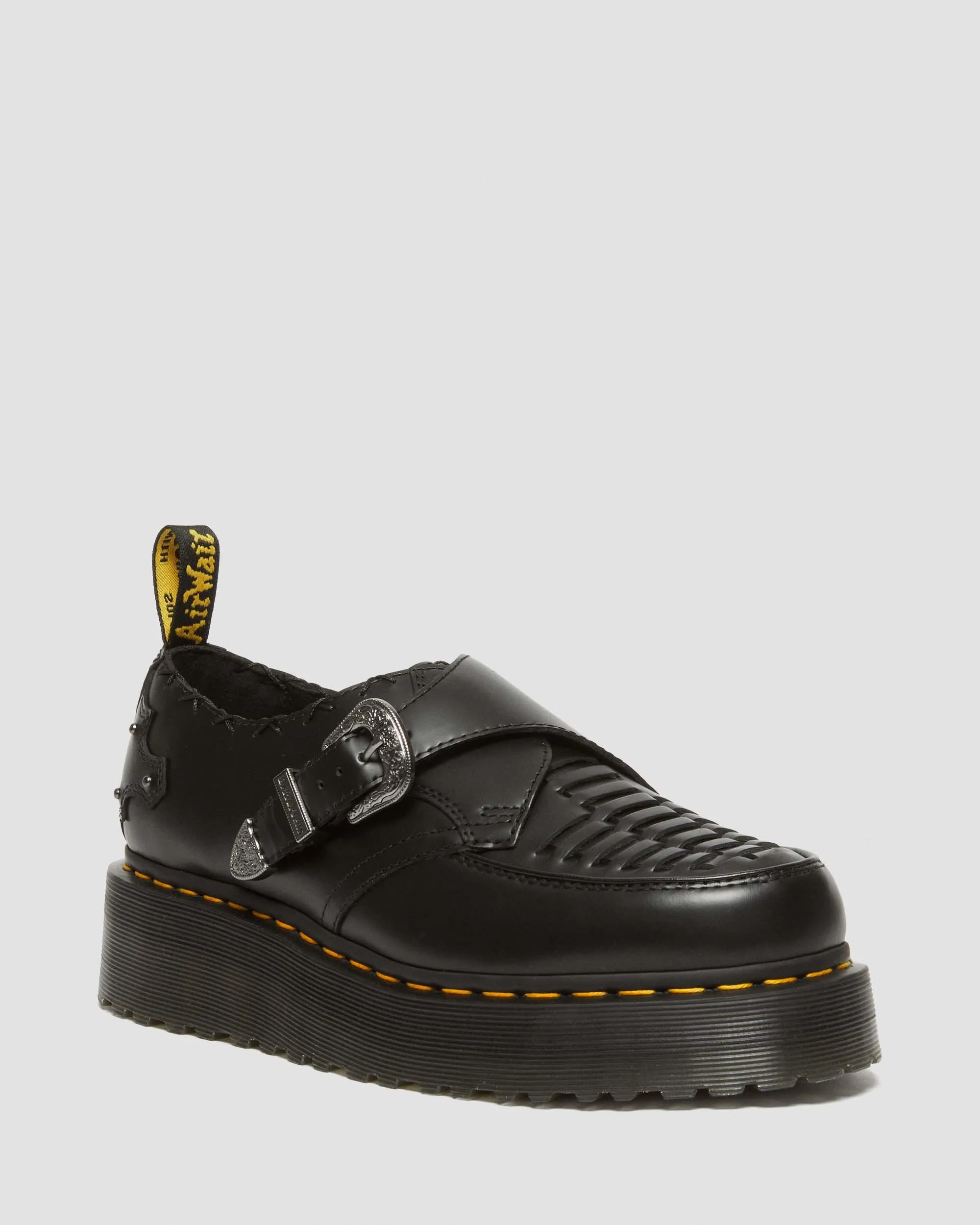 Zapatos con plataforma Creepers Ramsey de piel Smooth tejida