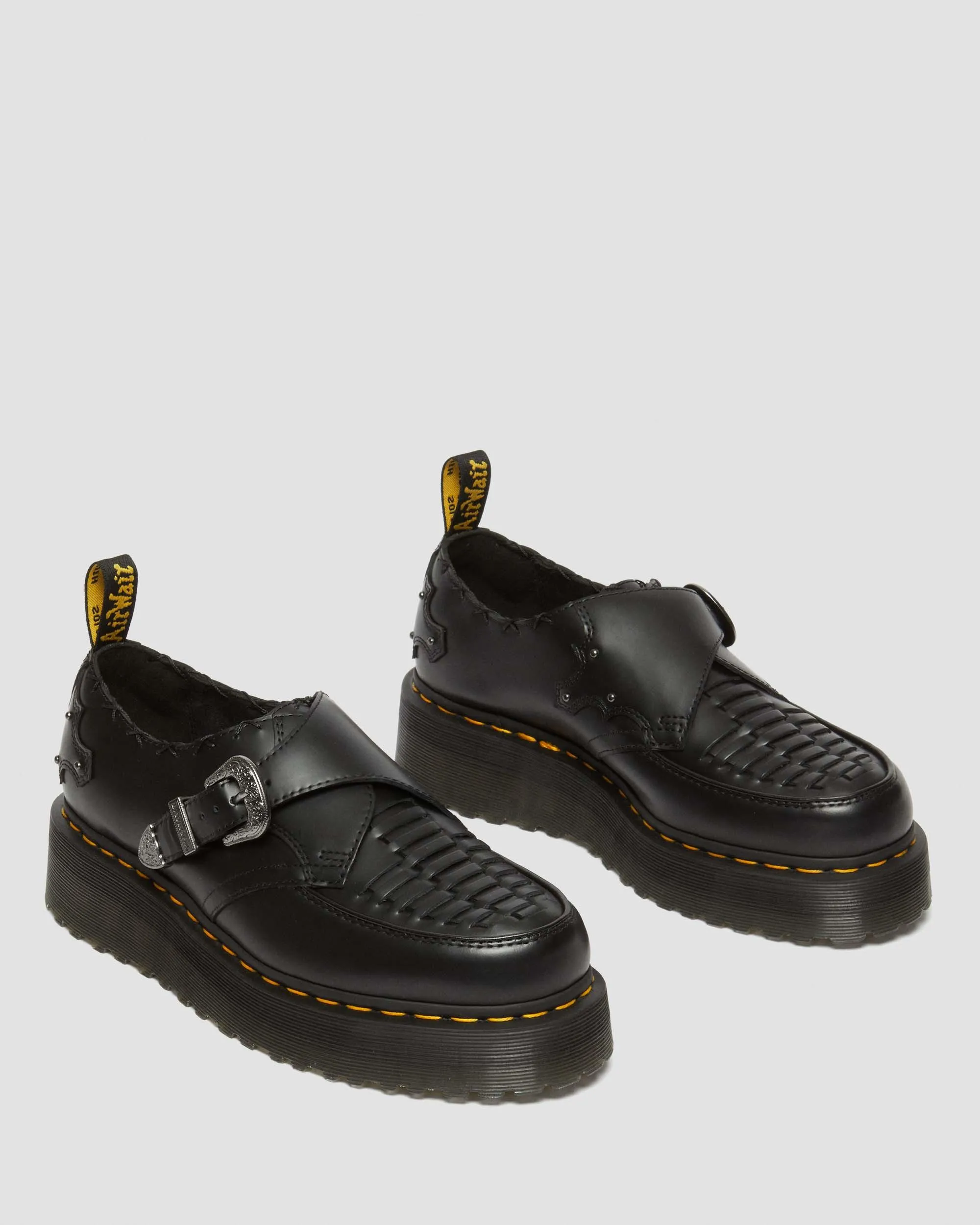 Zapatos con plataforma Creepers Ramsey de piel Smooth tejida