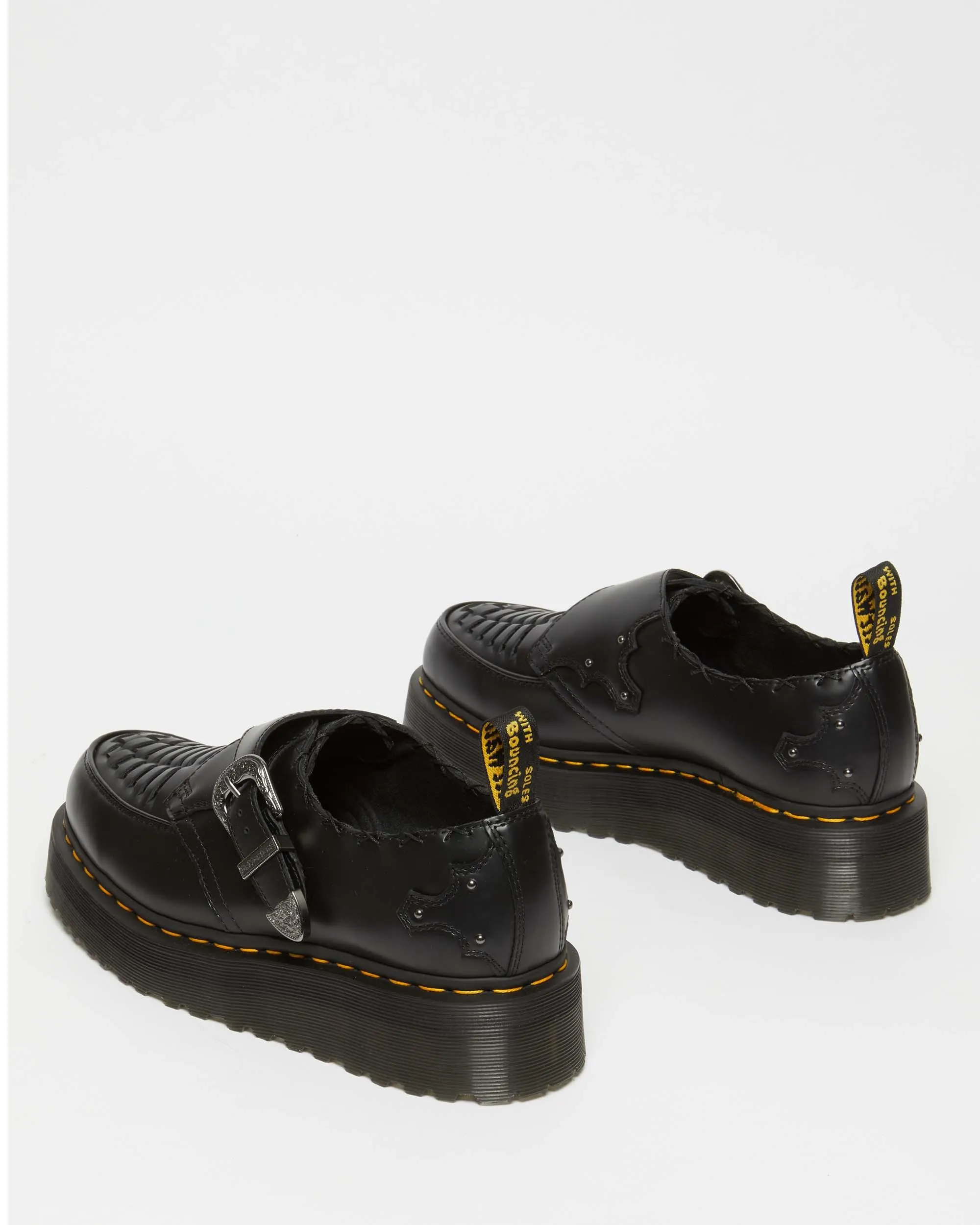 Zapatos con plataforma Creepers Ramsey de piel Smooth tejida