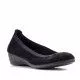 Zapatos cuña Vulladi de serraje negros con cuña