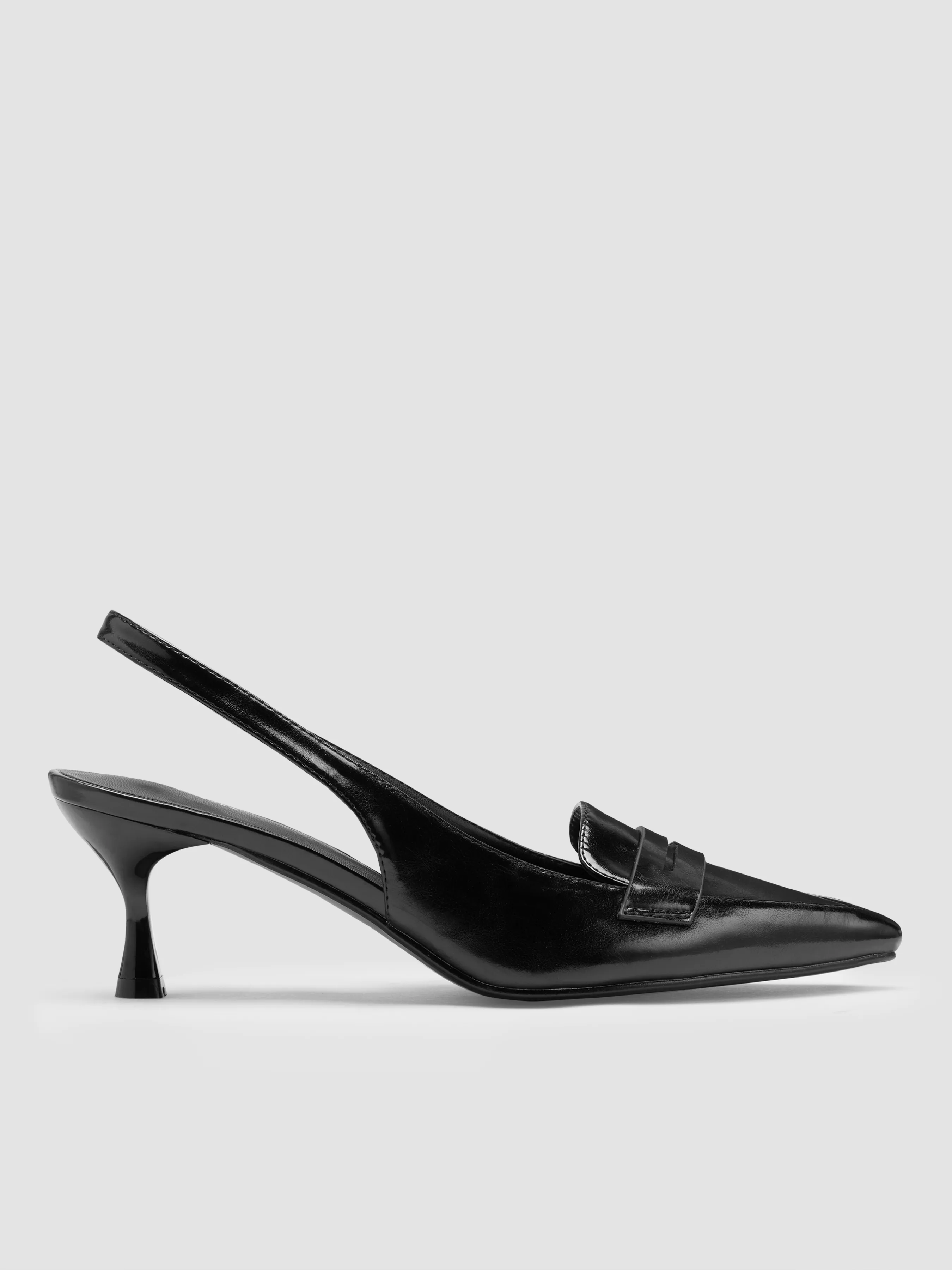 Zapatos de Charol Sintético con Correa Trasera
