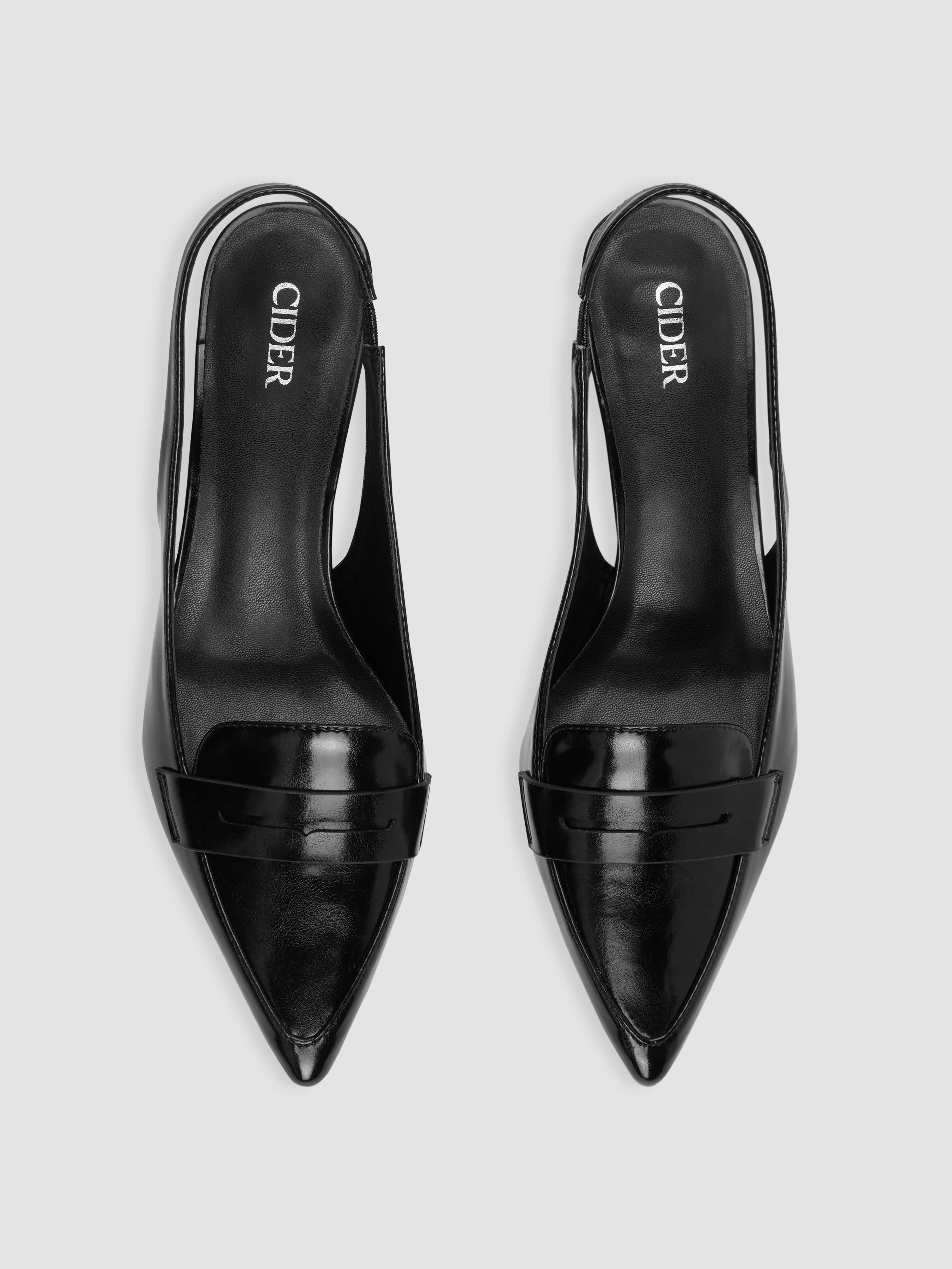 Zapatos de Charol Sintético con Correa Trasera