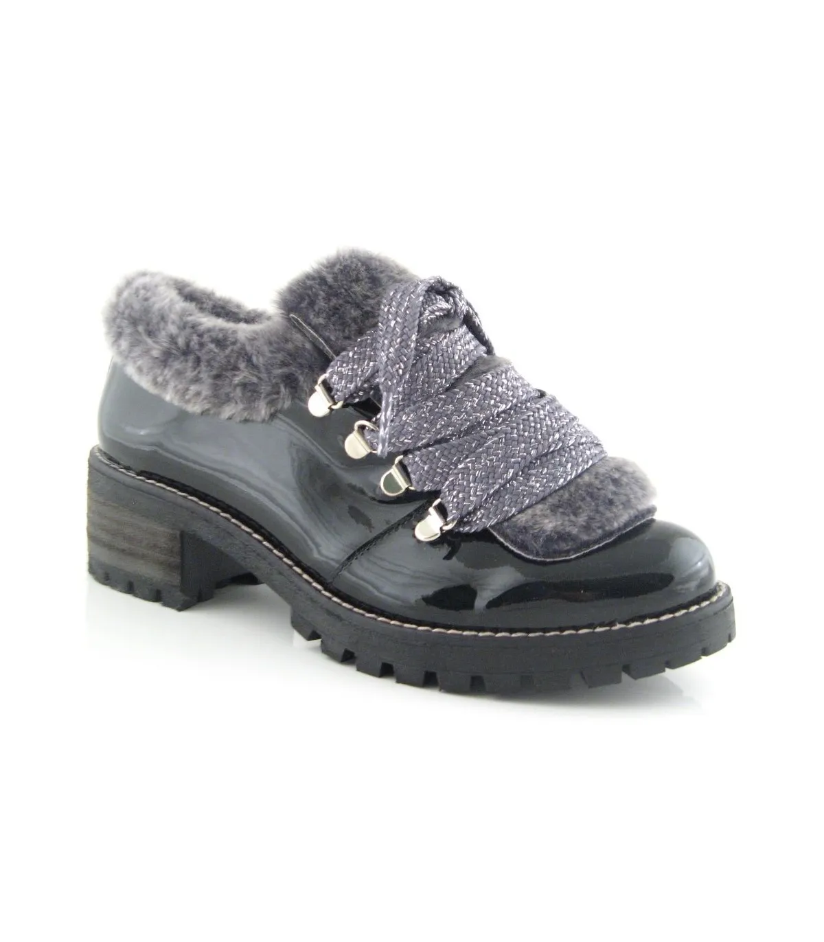 Zapatos de cordones con ganchos